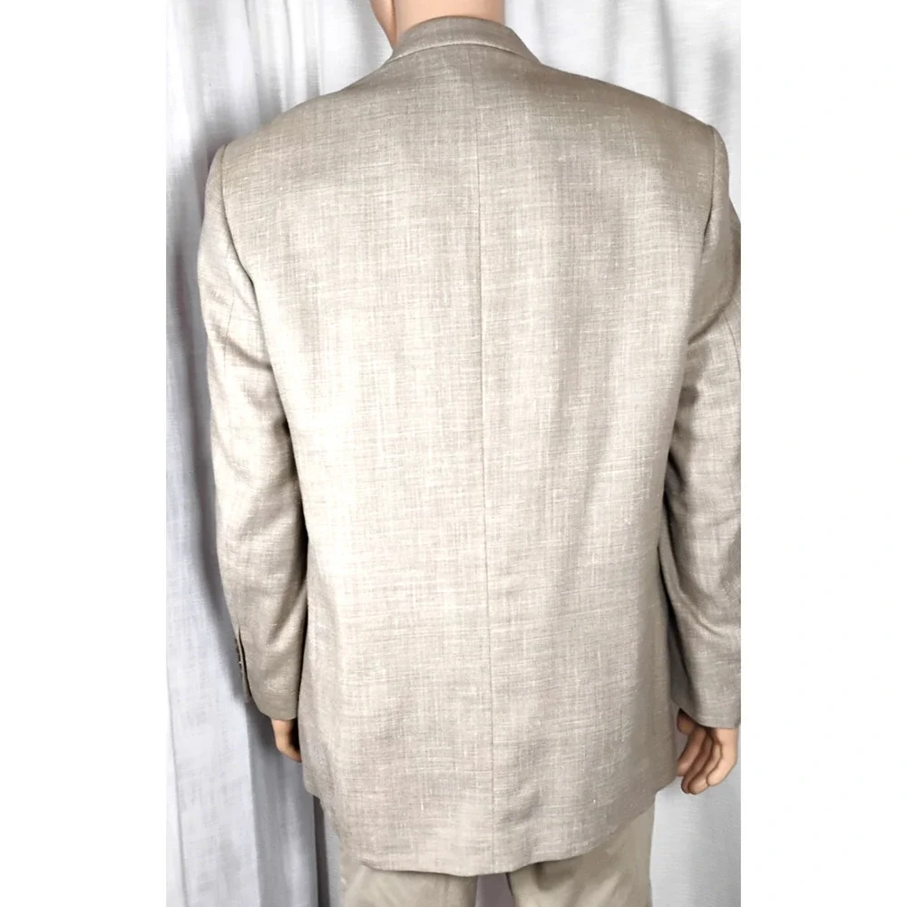 Alfani Tan Sport Coat Blazer 44R Single Breasted No Vent Business Office